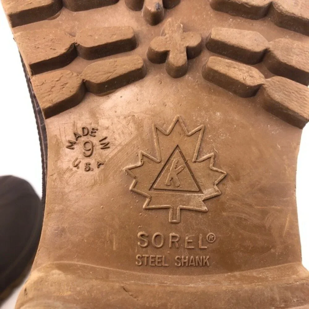 Sorel Brown Leather Waterproof Winter Boots 9